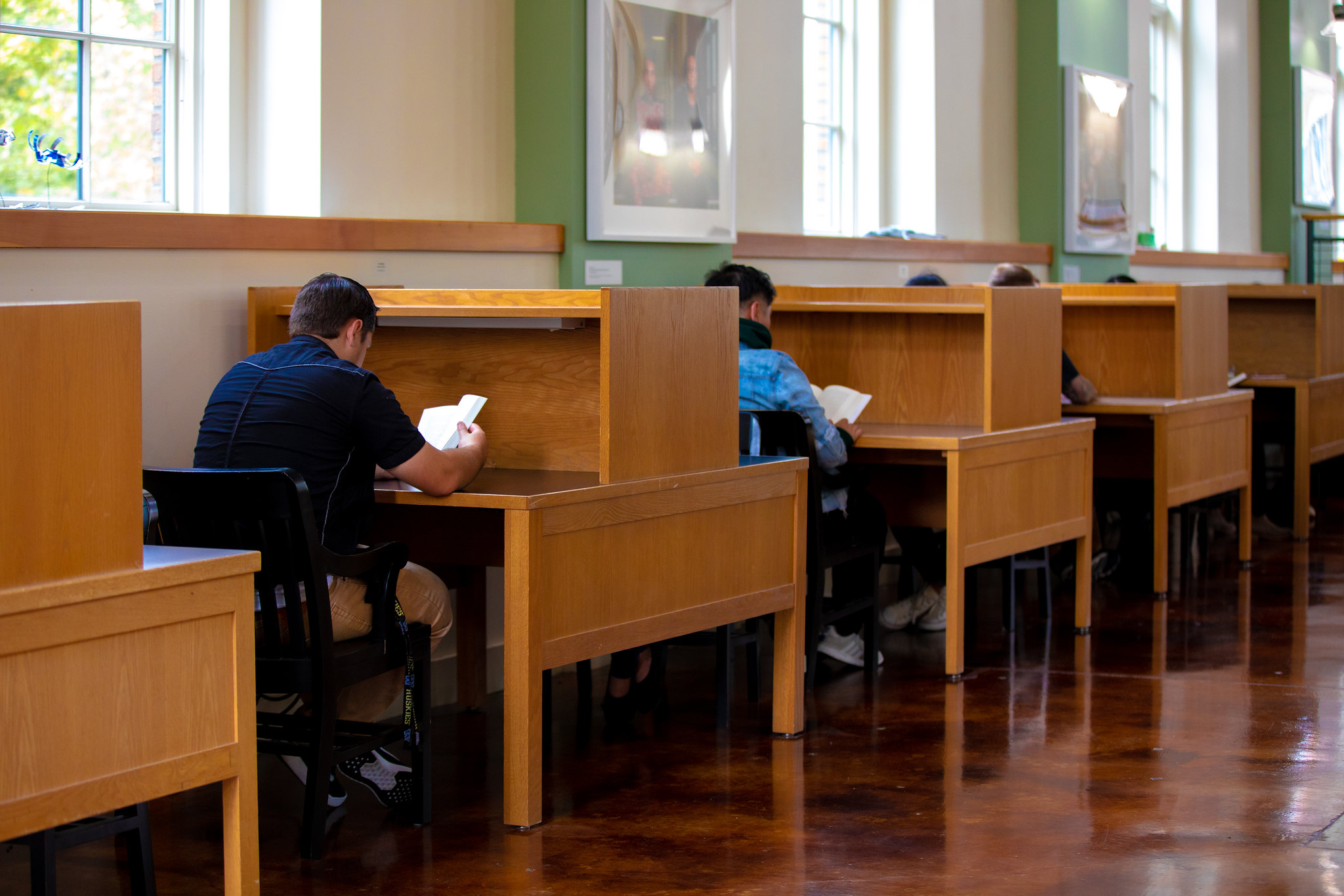 Students studying