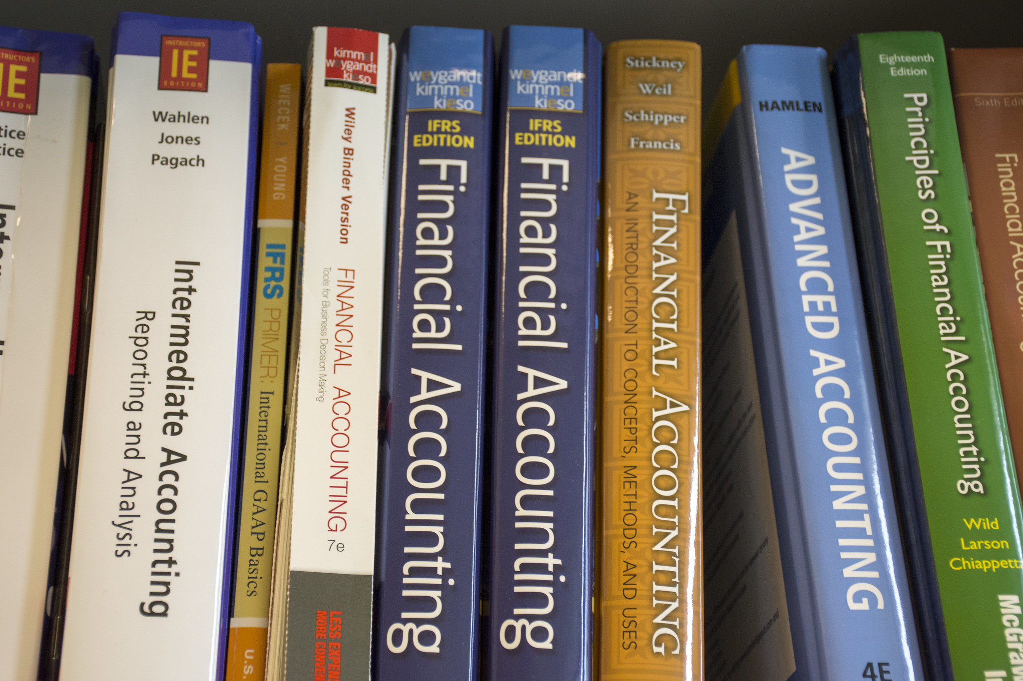 Academic books in the office of Professor Juliet Cao