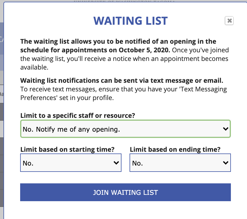 Waitlist