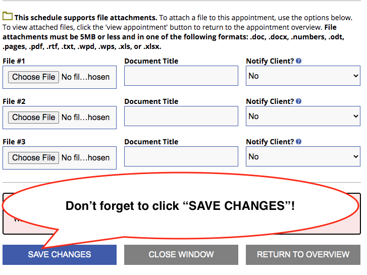 picture showing a "save changes" button