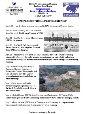 TESC 200 Environmental Sciences Seminar Series Spring 2016