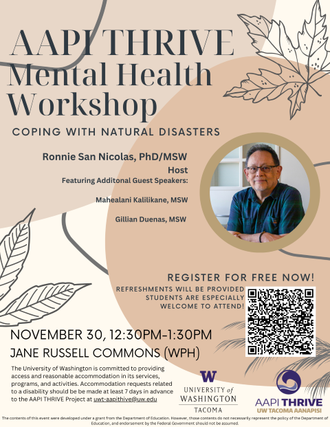 11.30.23 - AAPI THRIVE Mental Health Event Flyer