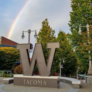 Rainbow on UW Tacoma campus