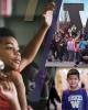 Collage of images showing children on the UW Tacoma campus