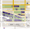 A map of the UW Tacoma campus showing different parking options.