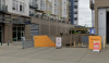 Photo of the entrance to the Museum of Glass parking garage on Dock Street in Tacoma. 