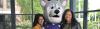 Photo of people with Hendrix Husky mascot