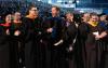 Faculty lined up in the Tacoma Dome for the 2024 UW Tacoma Commencement.